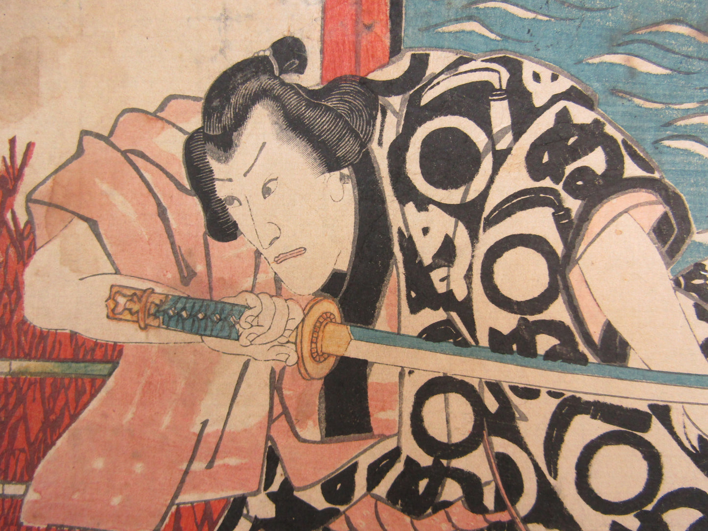 "Kinukawa tanizō" Kabuki actor Toyokuni Woodblock print