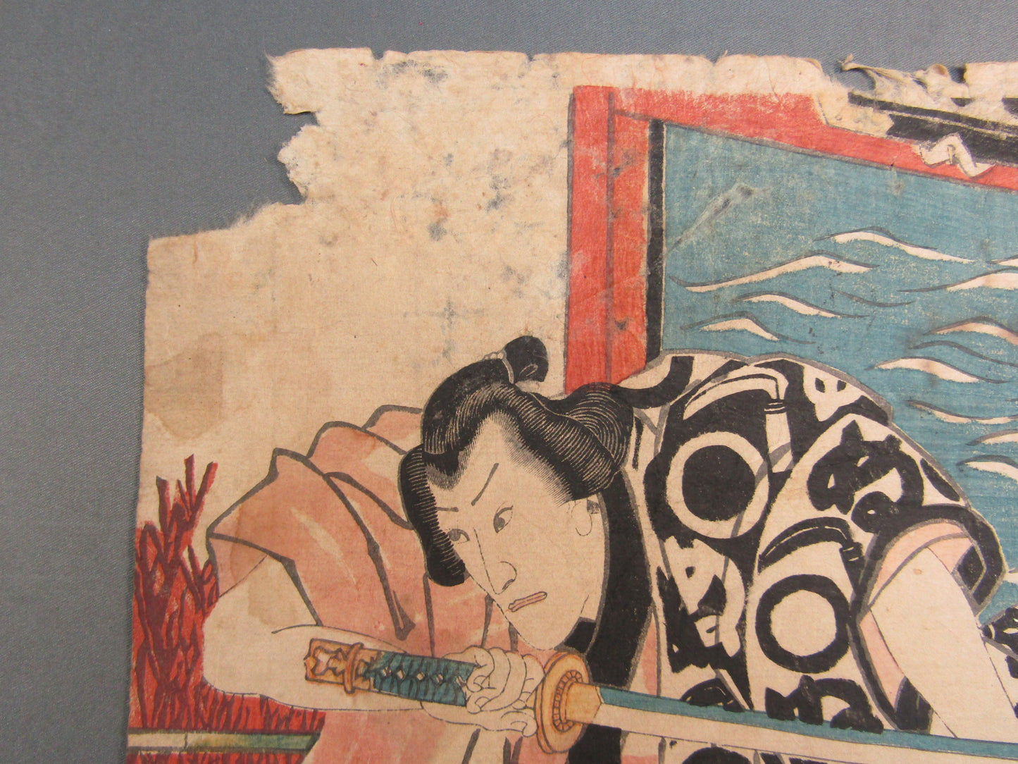 "Kinukawa tanizō" Kabuki actor Toyokuni Woodblock print