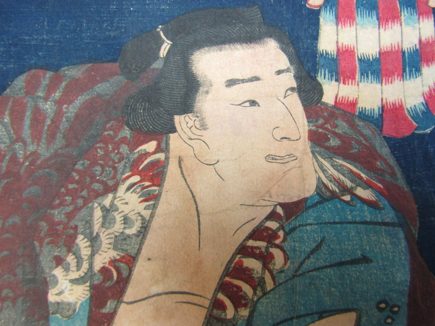 "Takamiyama Daigoroh Sumo wrestler" Ōkō Kuniteru Framed woodblock print