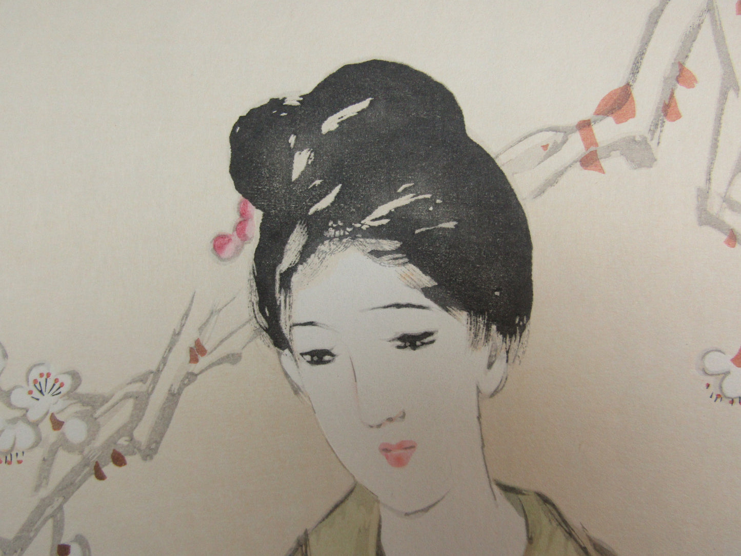 "Woman waiting for spring" Yumeji Takehisa Woodblock print